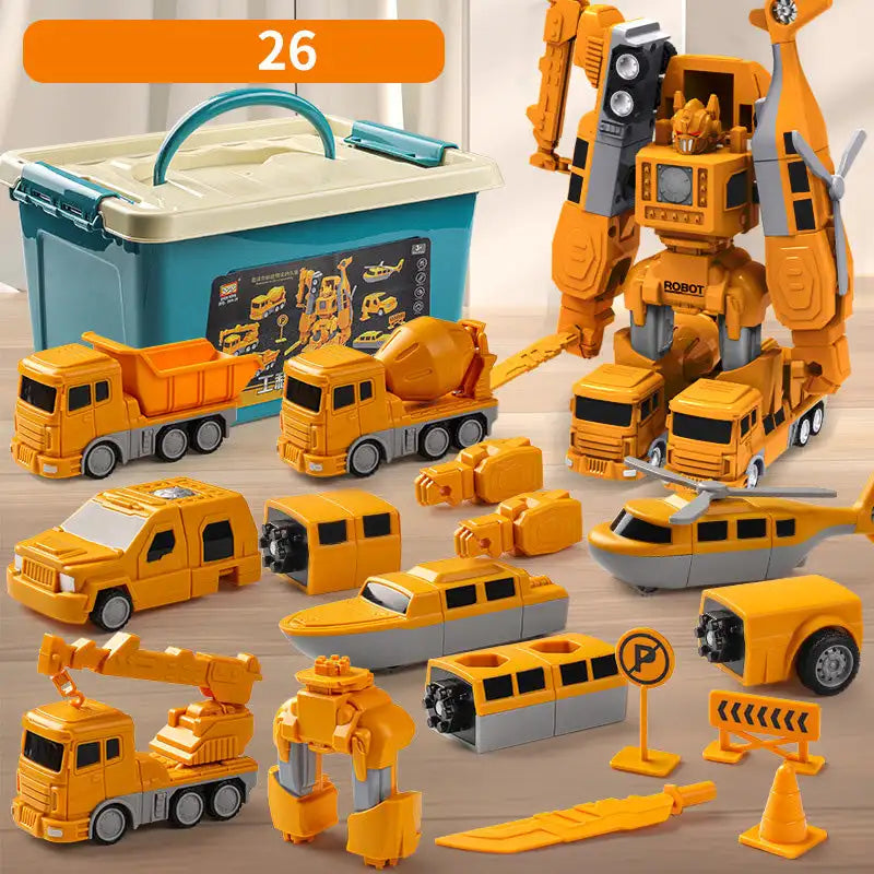 Children's Magnetic Engineering Car Assembly Toy