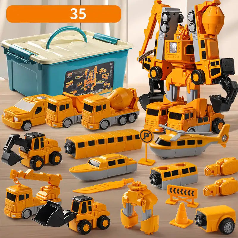 Children's Magnetic Engineering Car Assembly Toy