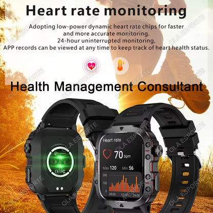 Introducing the Cutting-Edge Original Men Smartwatch: Your Ultimate Fitness Companion with Bluetooth Calling and IP68 Waterproofing - Perfect for Android and iOS Devices!
