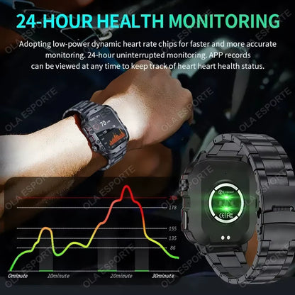 Introducing the Cutting-Edge Original Men Smartwatch: Your Ultimate Fitness Companion with Bluetooth Calling and IP68 Waterproofing - Perfect for Android and iOS Devices!